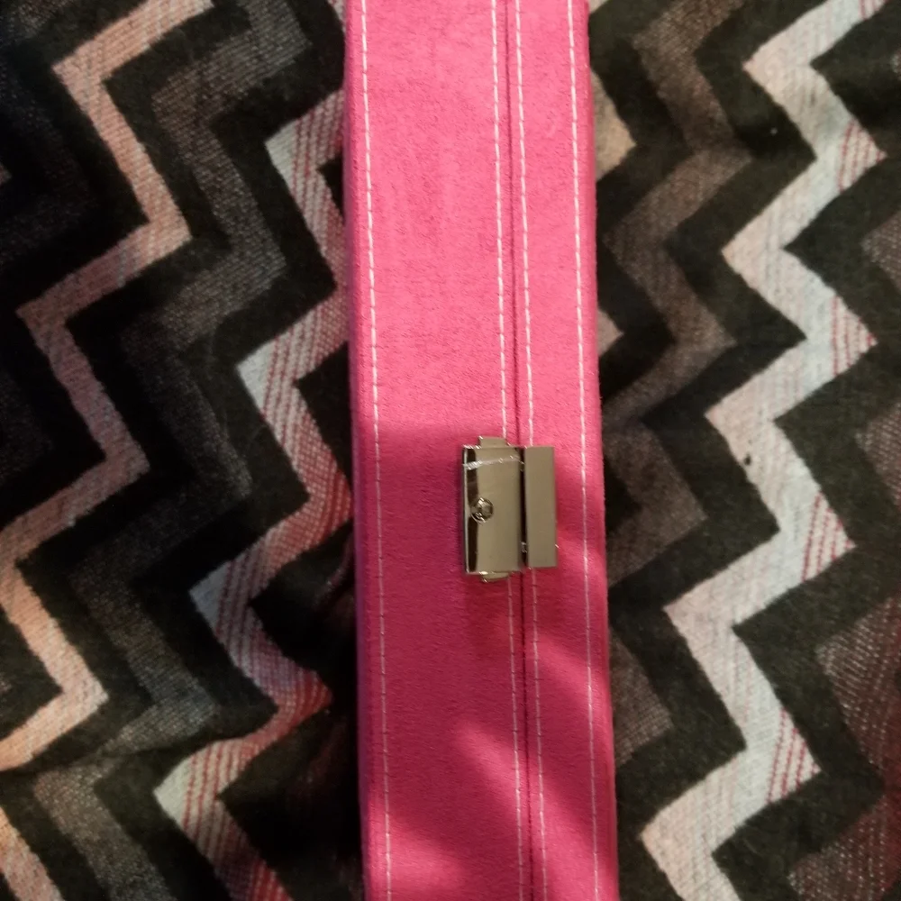 - Fuchsia Velour Jewelry box
